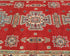 3x5 Red Kuba Afghan Hand Knotted Wool Area Rug